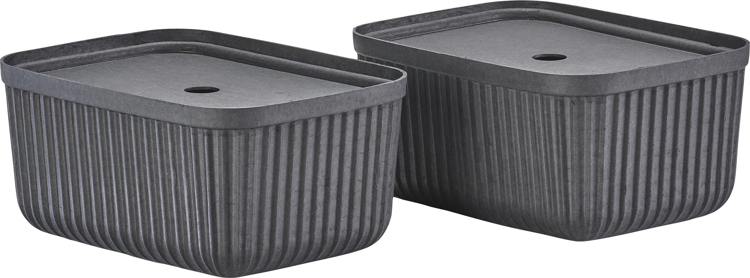 Pudełka do przechowywania Pulp 23 x 32 cm czarne 2 szt.