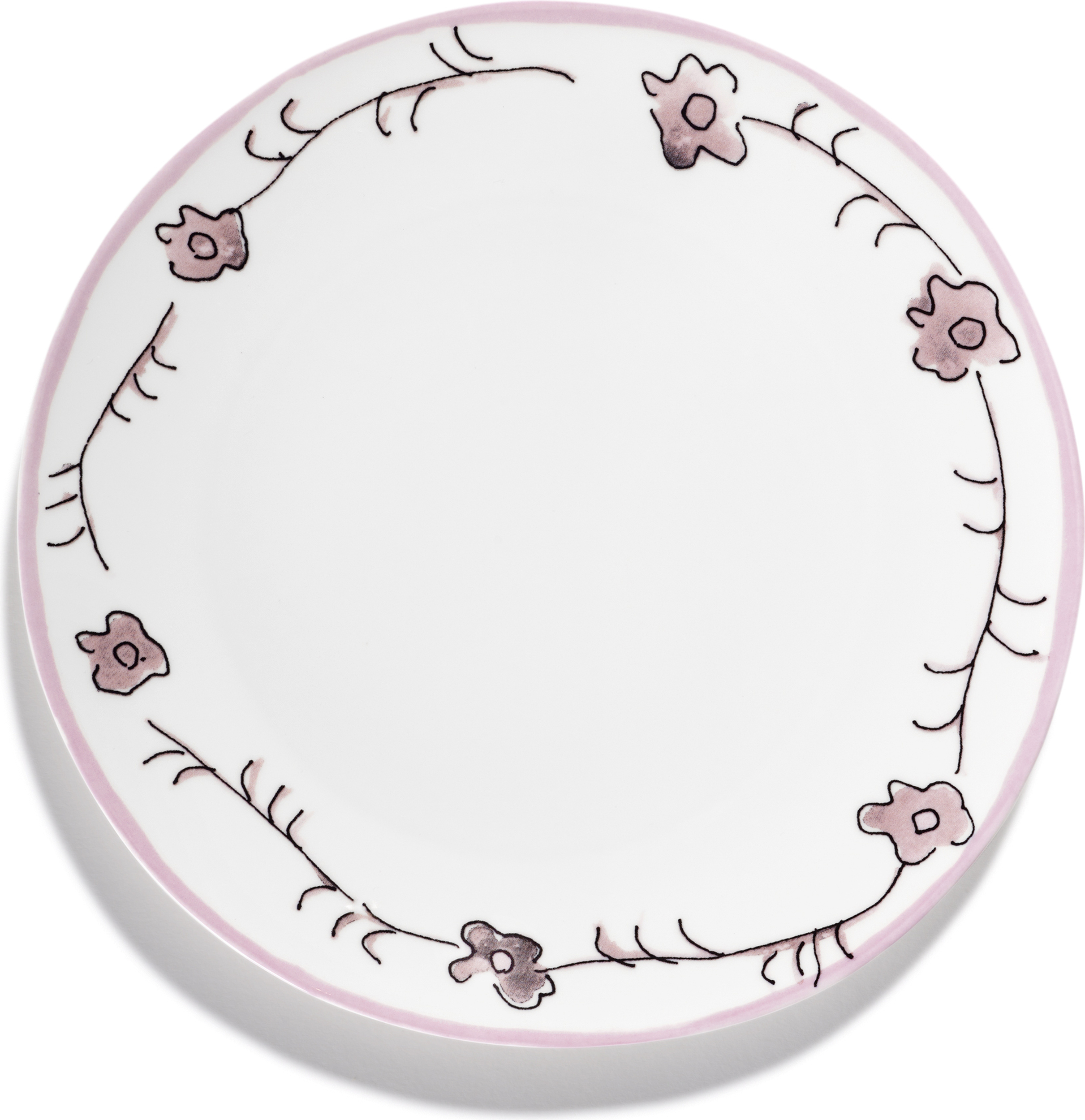 Talerz obiadowy Midnight Flowers Dark Viola 24 cm