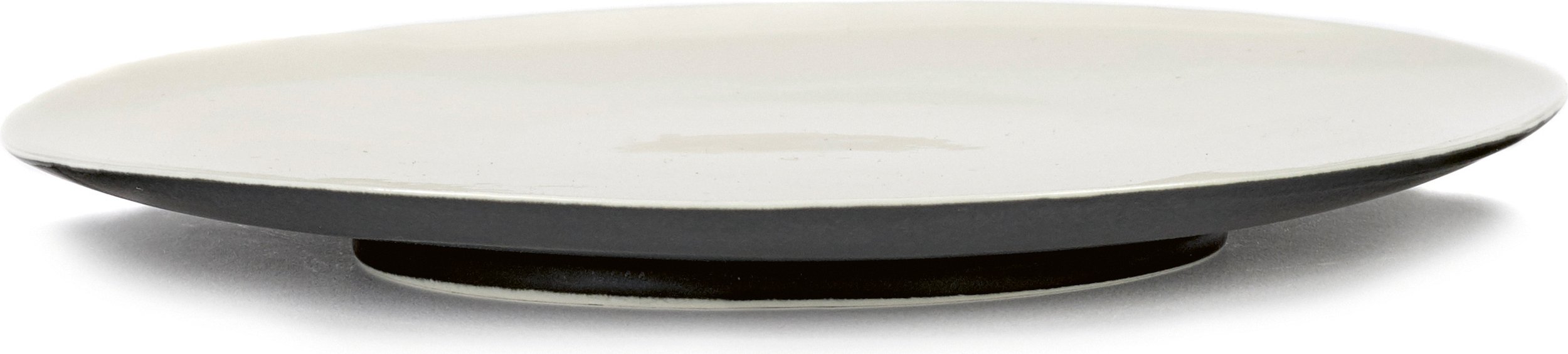 Talerz deserowy Ra 17,5 cm czarno-biały