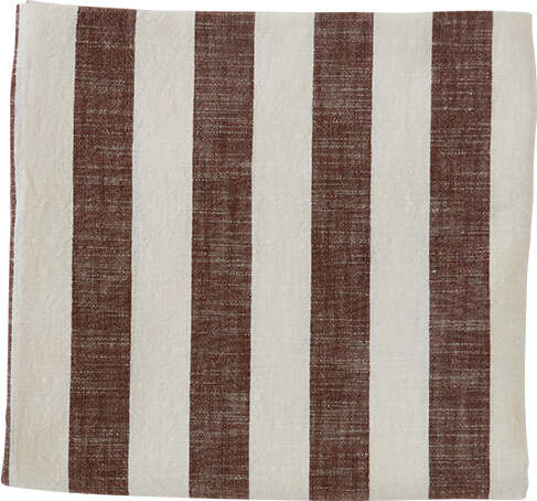 Obrus Striped 140 x 200 cm biało-brązowy