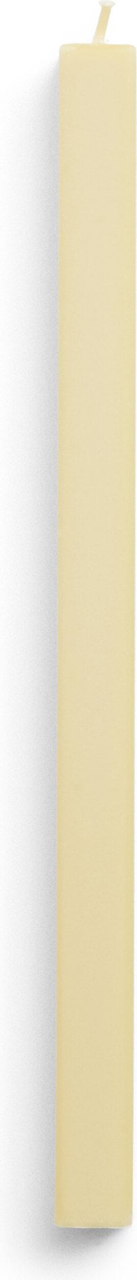 Świeca Square beżowozielona