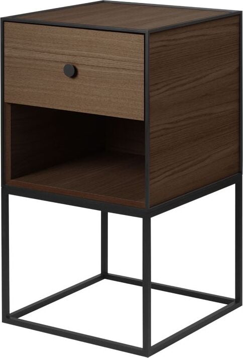 Szafka Frame 35 ciemny dąb na stelażu z szufladą