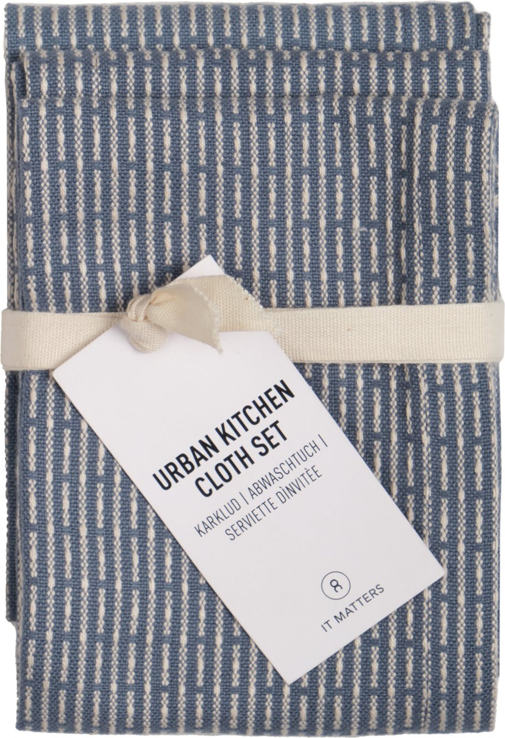 Ścierki kuchenne Urban 18 x 35 cm szaroniebieskie 3 szt.