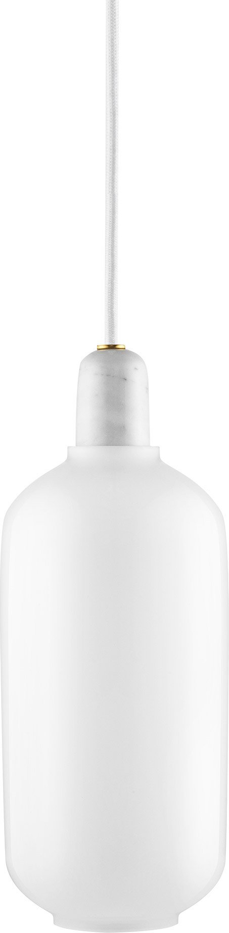 Lampa wisząca Amp podłużna biała