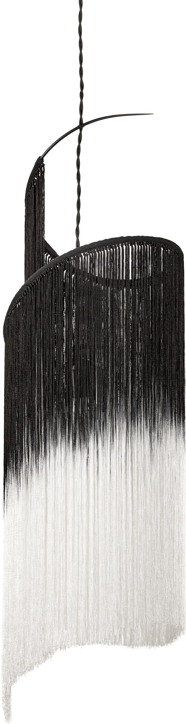 Lampa wisząca Rey 90 cm czarno-biała