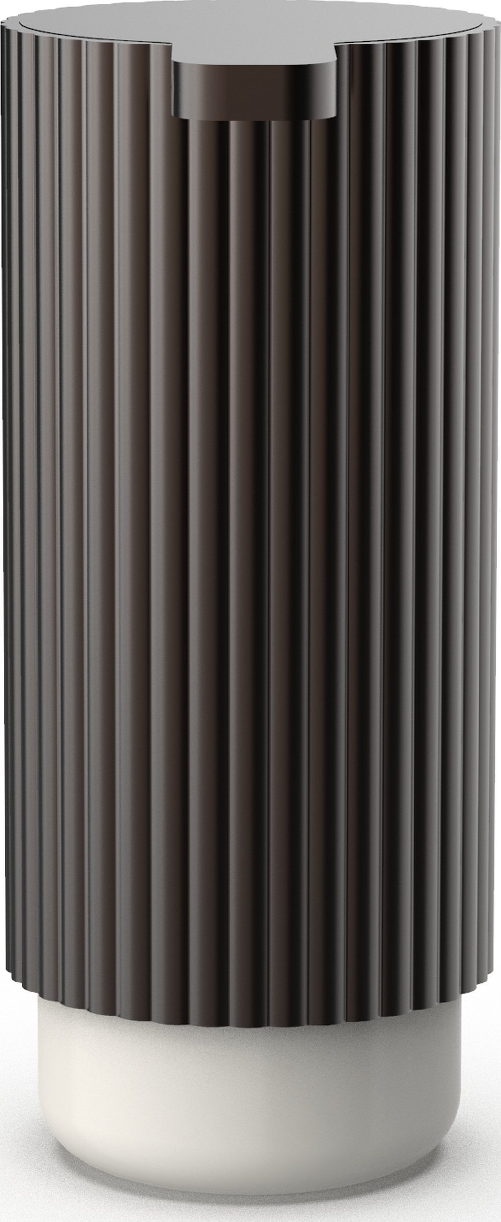 Dozownik do mydła Of Line brązowy z kremową podstawą