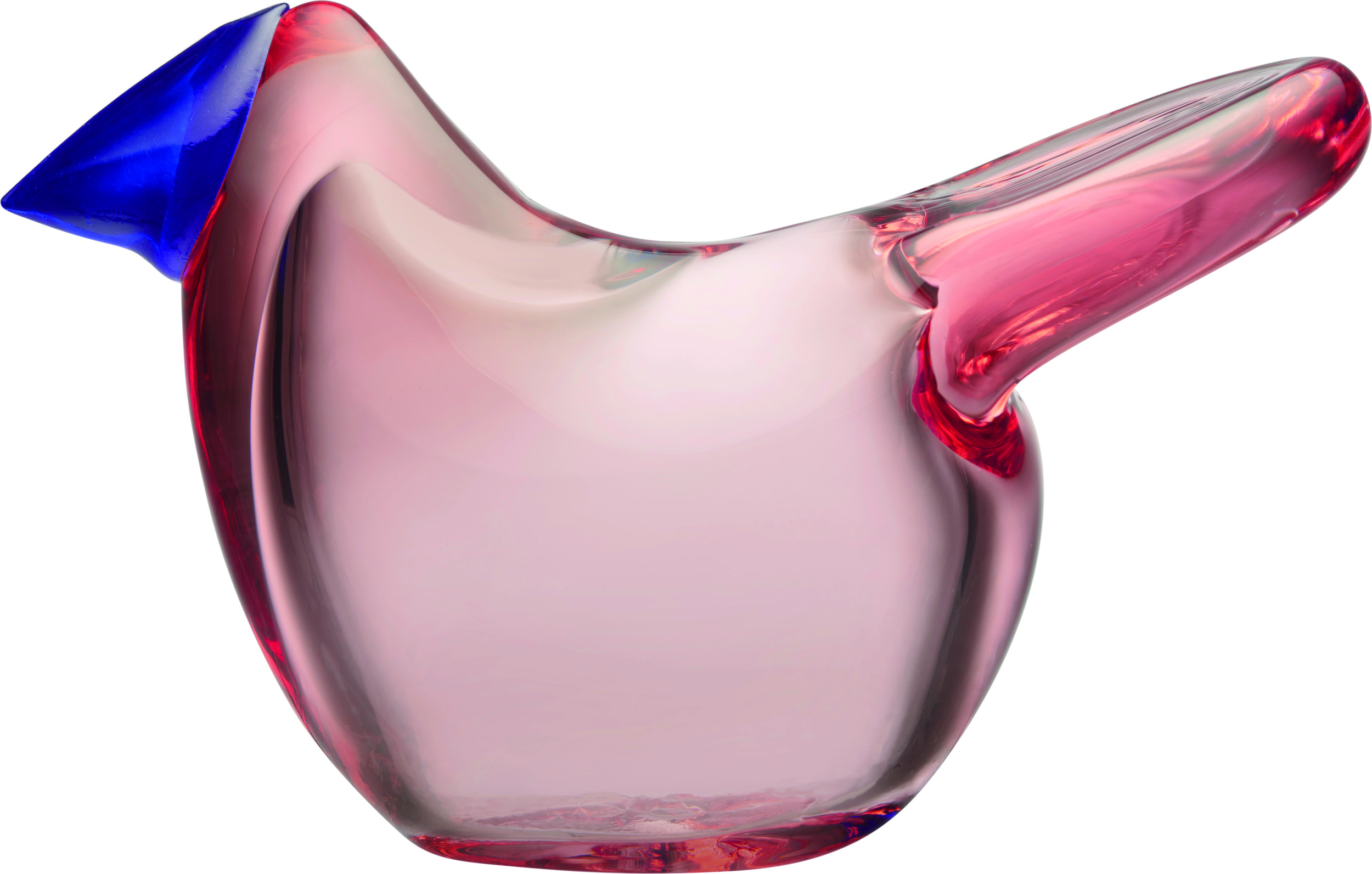 Dekoracja Flycatcher różowa szklana