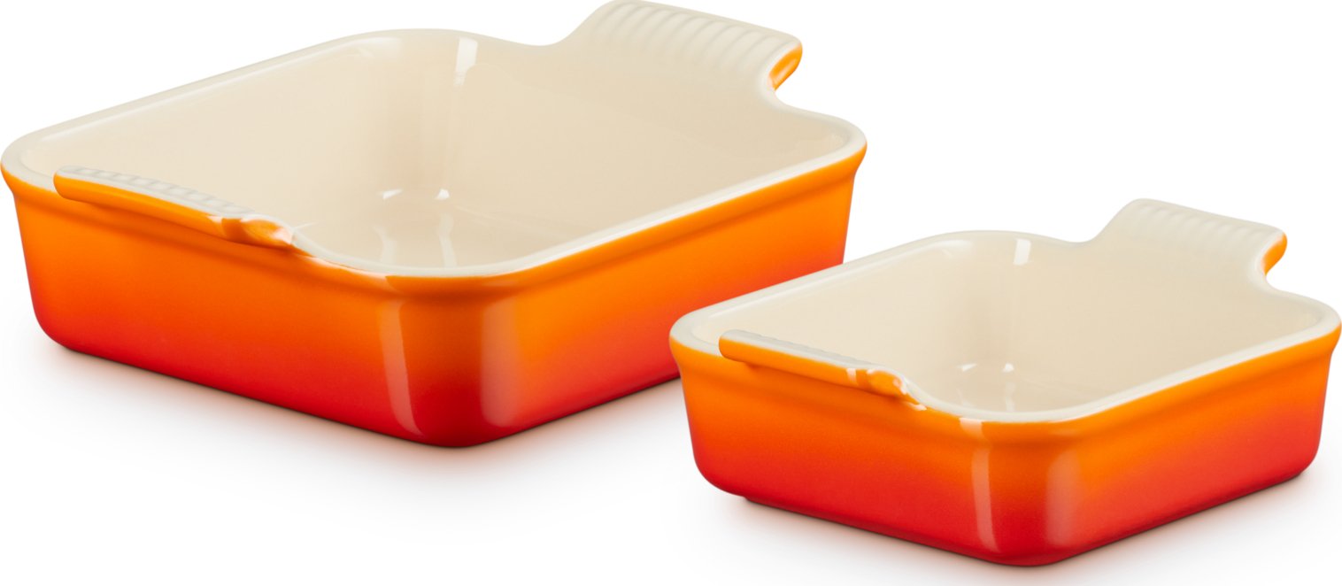 Formy do pieczenia Heritage kwadratowe płomienny pomarańcz 2 szt.