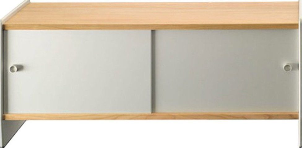 Szafka niska Theca 123 cm MDF aluminium wiśnia