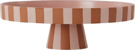 Patera na ciasto Toppu 27 x 27 cm brązowo-różowa