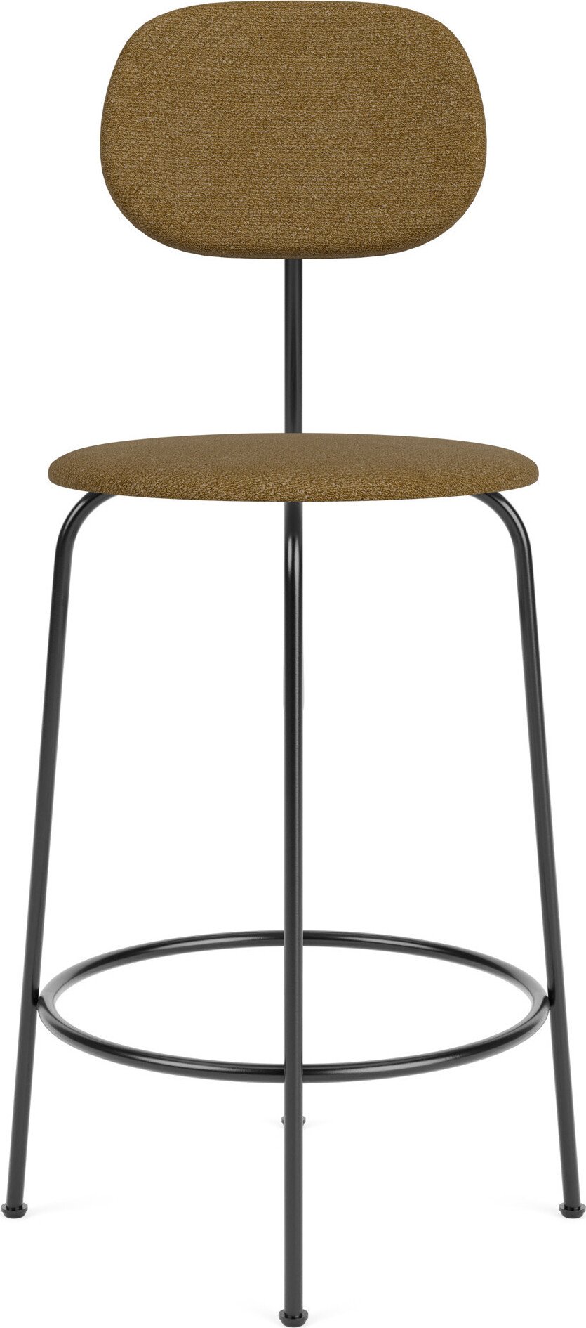 Krzesło barowe Afteroom Plus Bouclé 97 cm brązowe tapicerowane