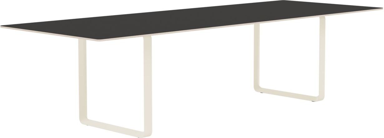 Stół Muuto 295 x 108 cm czarny linoleum nogi piaskowe