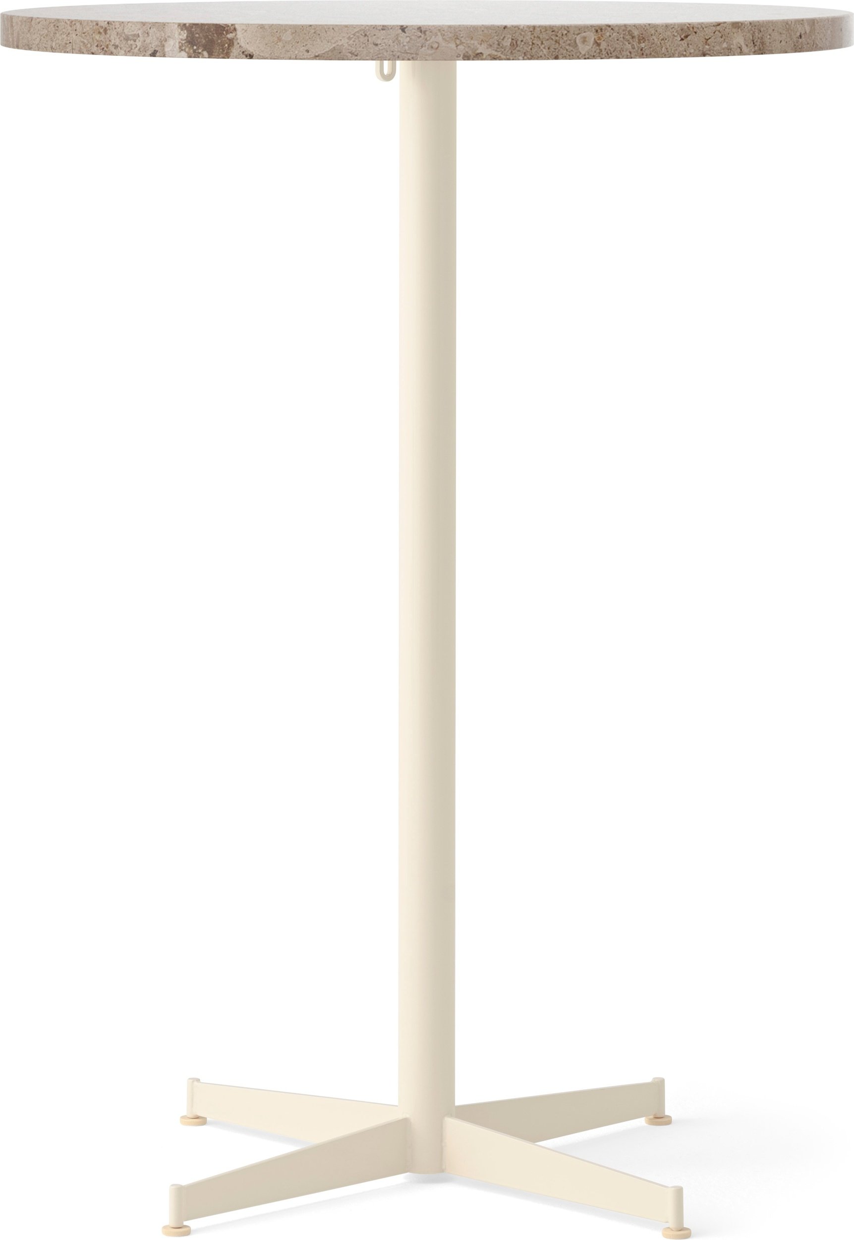 Stół barowy z kremową podstawą Nook Star Base Kunis Breccia wysoki 80 cm