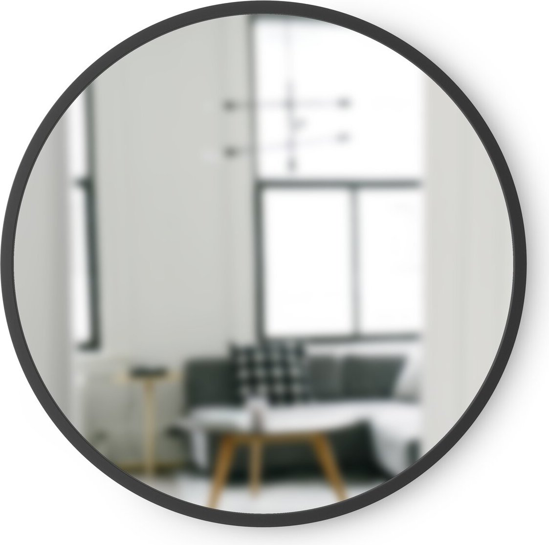 Lustro naścienne Hub czarne