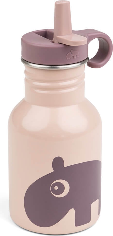 Butelka na wodę Done by Deer Ozzo różowa ze słomką
