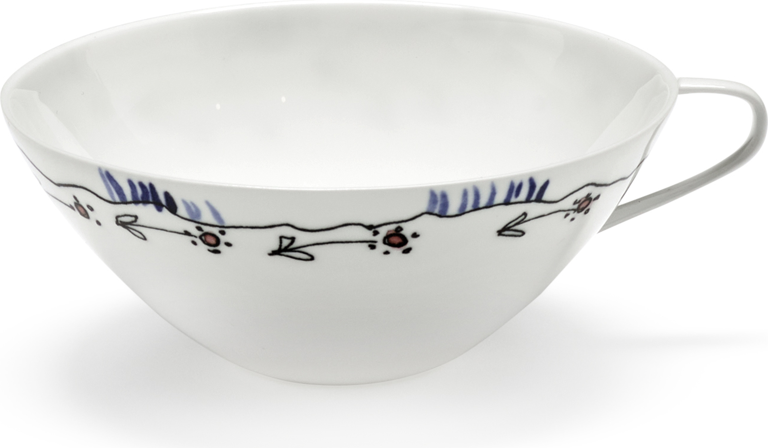 Filiżanka do herbaty Midnight Flowers Anemone Milk 200 ml