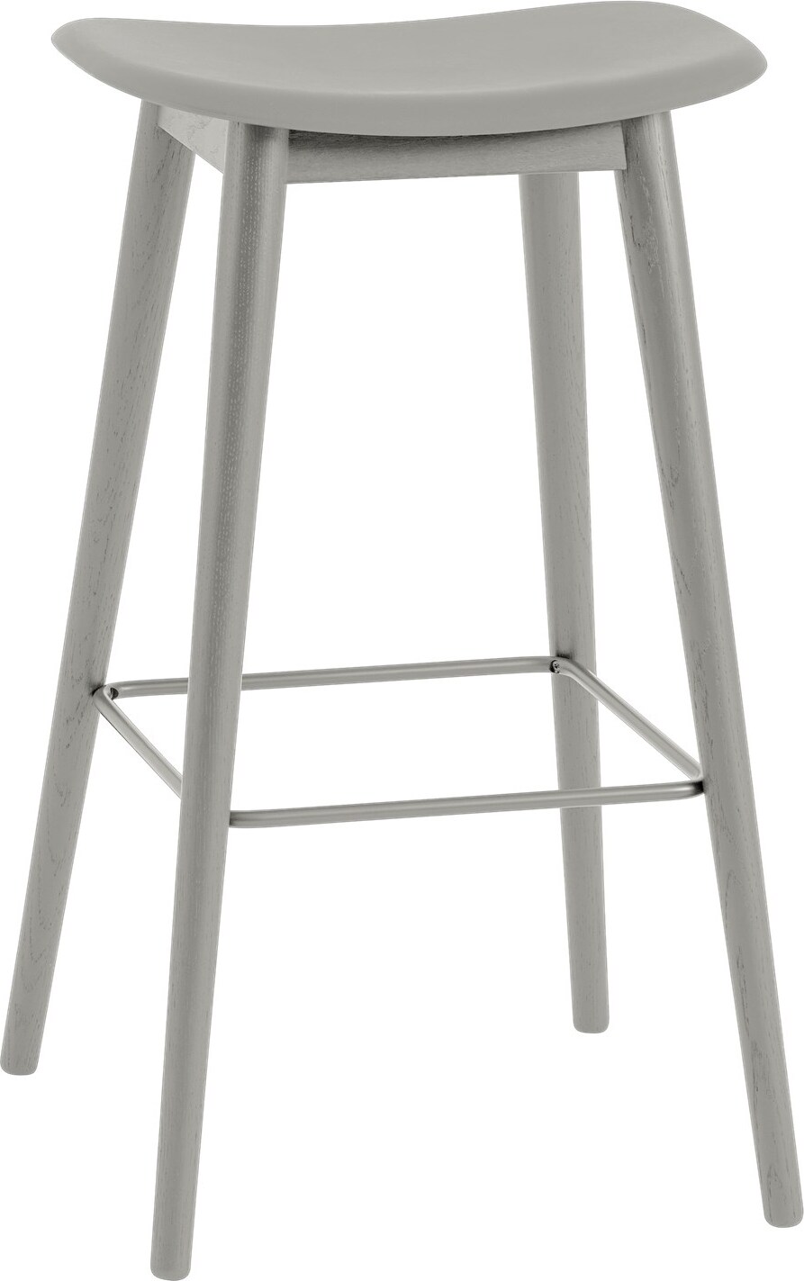 Stołek barowy Fiber 75 cm szary
