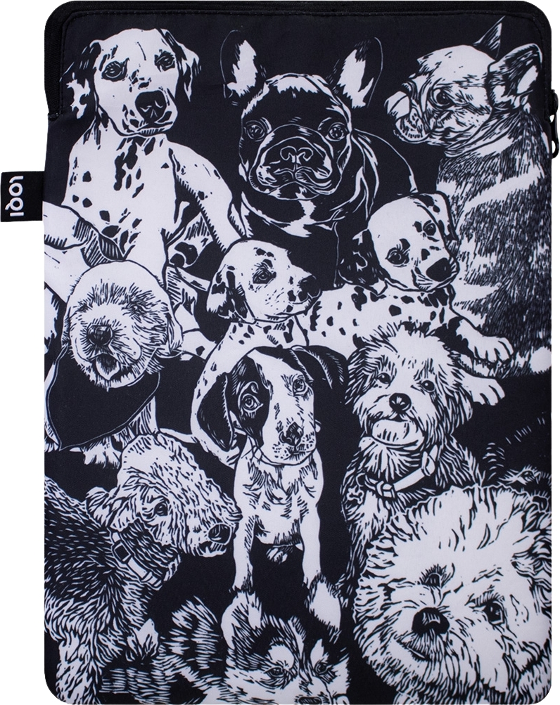 Etui na laptop Museum Red Poppy Bee psy 24 x 33 cm z recyklingu