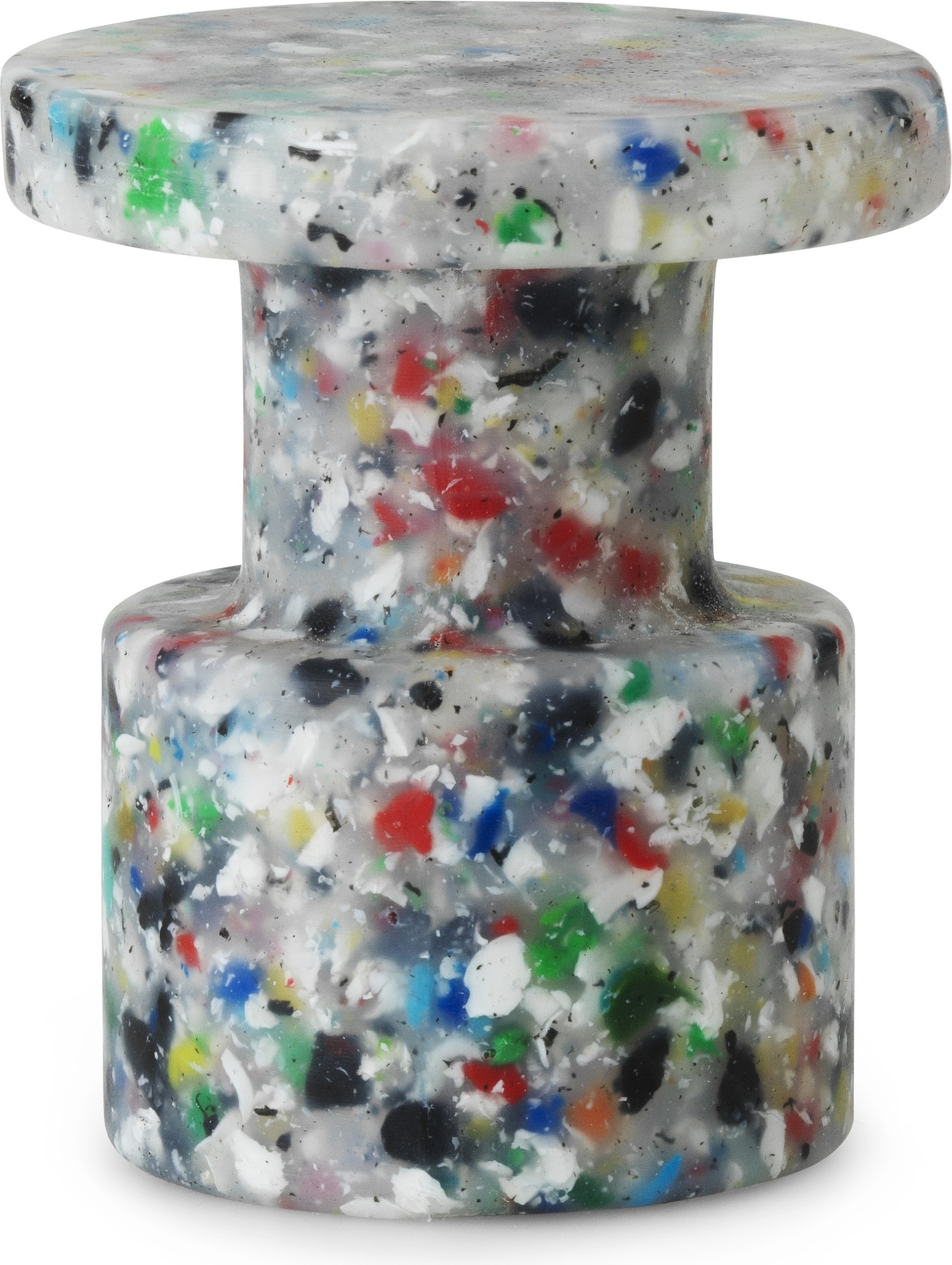 Figurka dekoracyjna Bit Miniature stołek-stolik biało-kolorowa