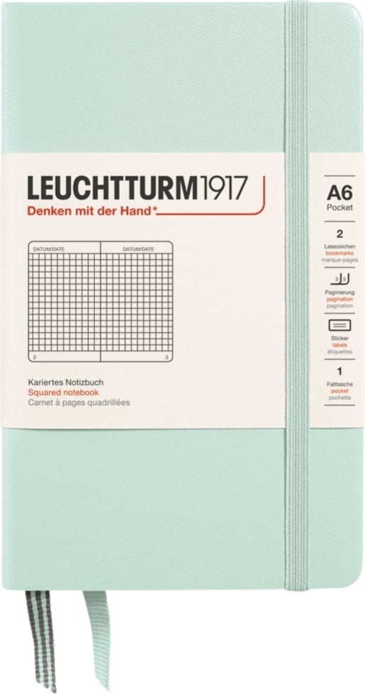 Notes w linię w twardej oprawie Leuchtturm 1917 A6 187 stron leśna zieleń 80 g/m²