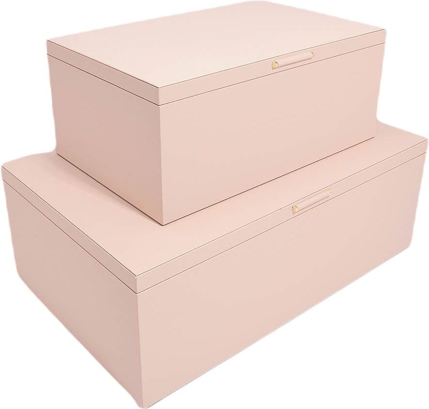 Pudełka do przechowywania Stackers Pebble 3 komorowe różowe 2 szt.