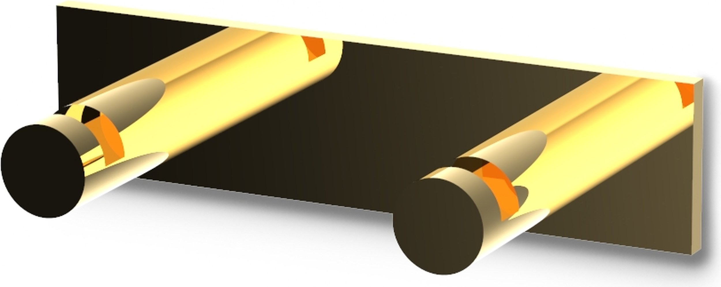 Wieszak haczyk na ręczniki Mikado Frame złoty podwójny