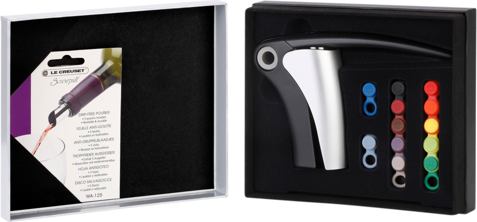 Korkociąg z nalewakiem i znacznikami do kieliszków Le Creuset LM-150 w pudełku prezentowym 19 el.