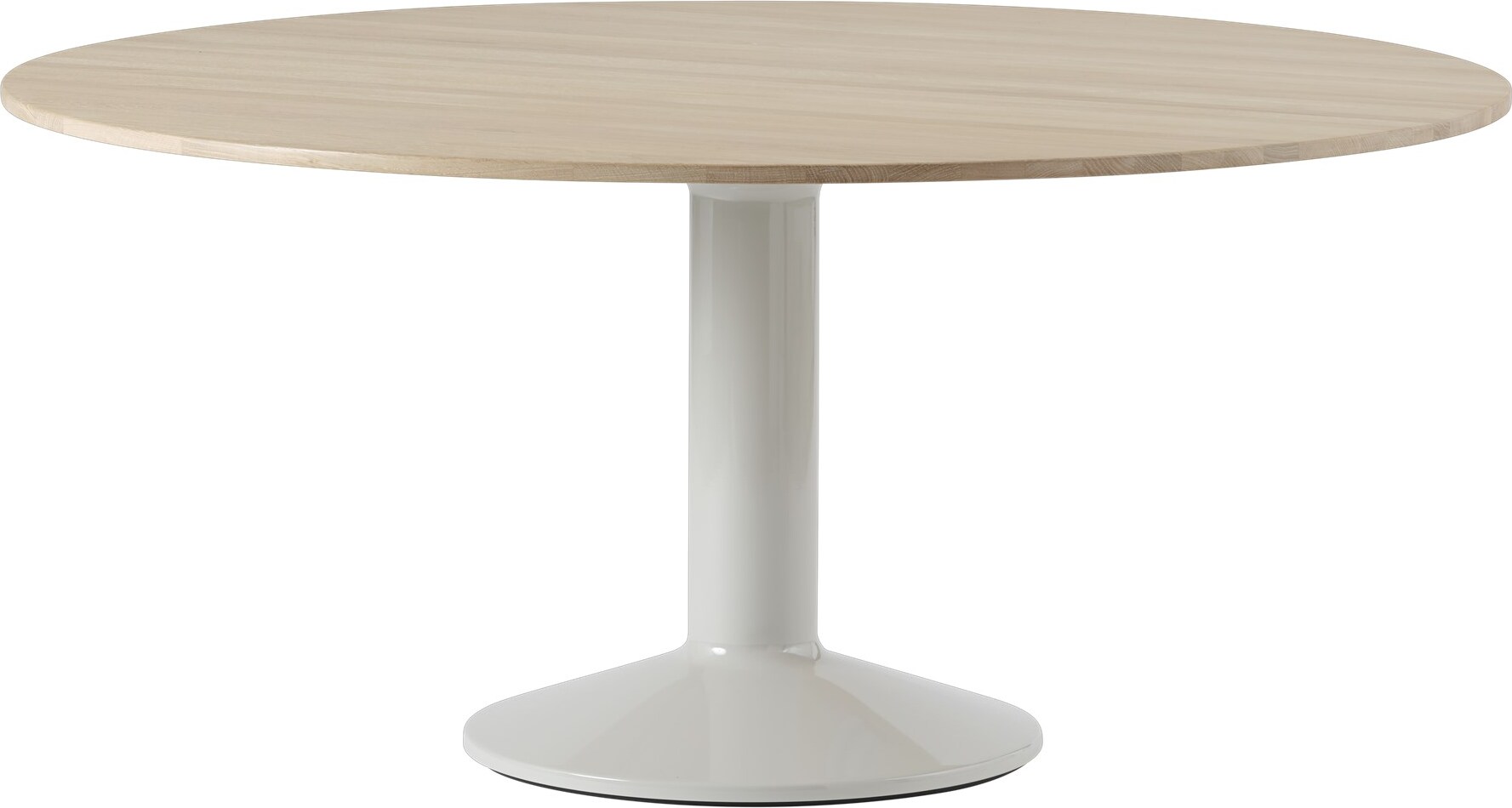 Stół Midst okrągły 160 cm jasny dąb na szarej nodze