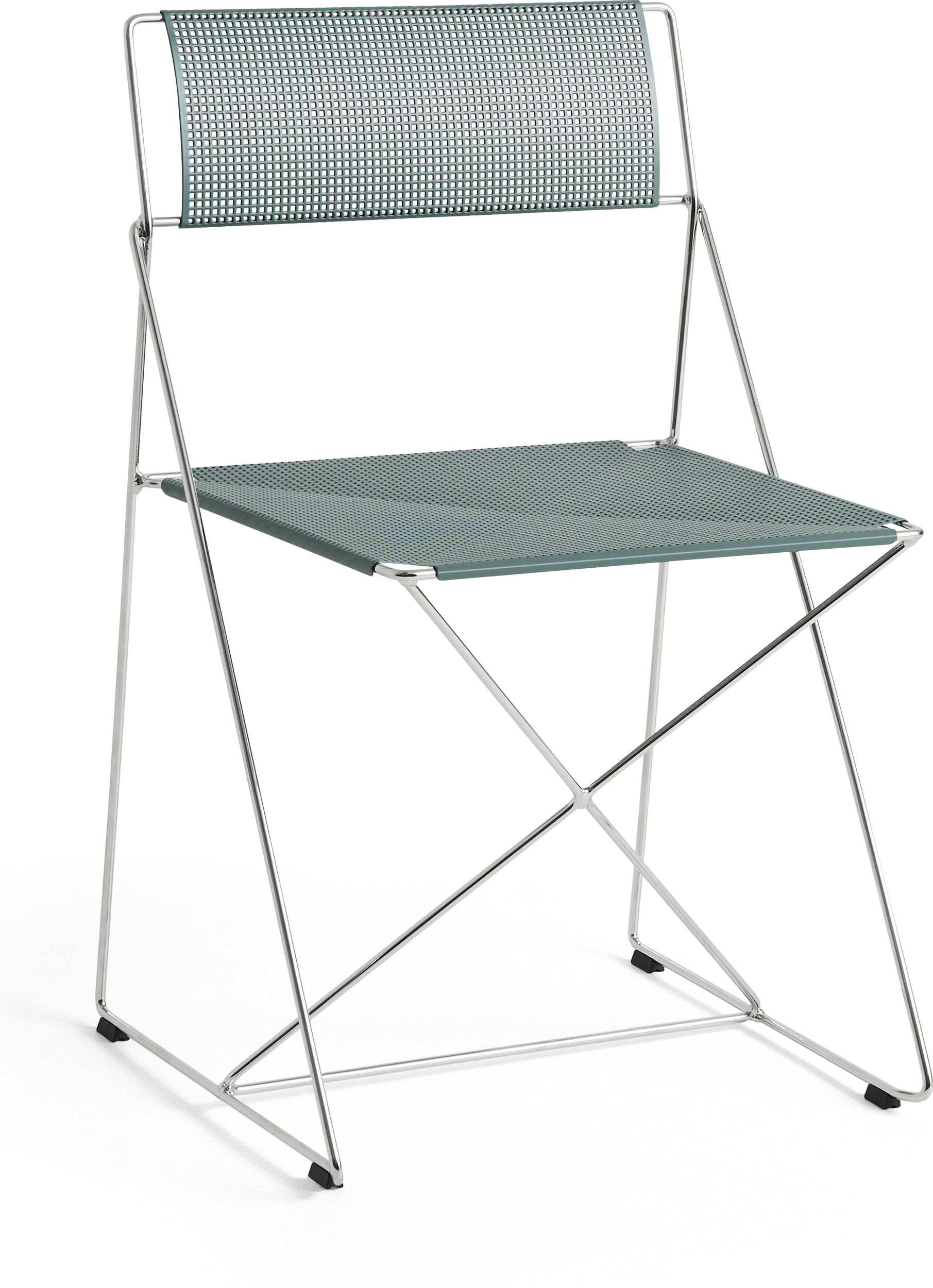 Krzesło składane X-Line Chromed Base 2.0 turkusowe