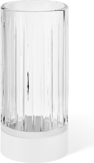 Kubek na szczoteczki do zębów Century karbowany biały mat