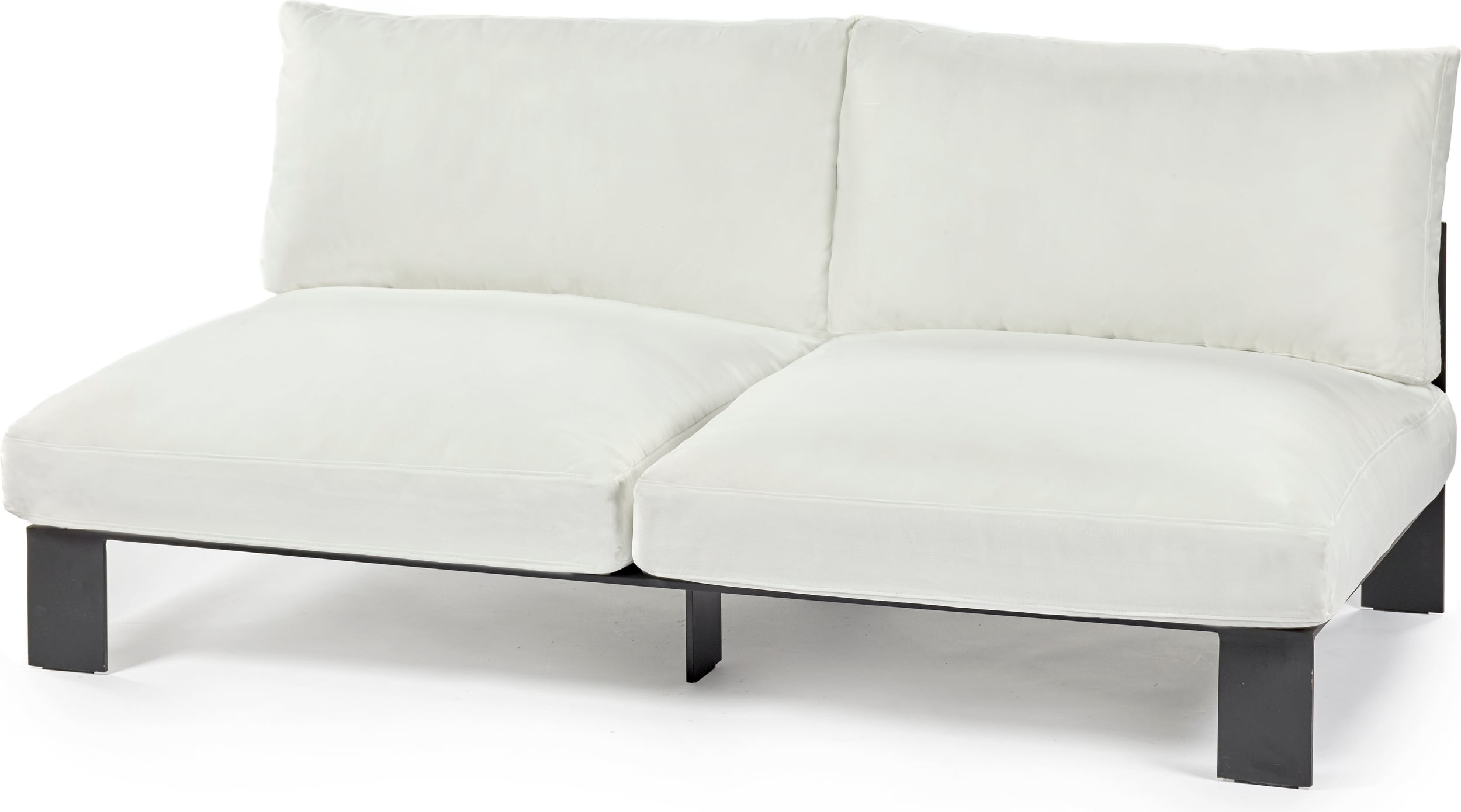 Sofa modułowa ogrodowa dwuosobowa Serax 182 cm złamana biel