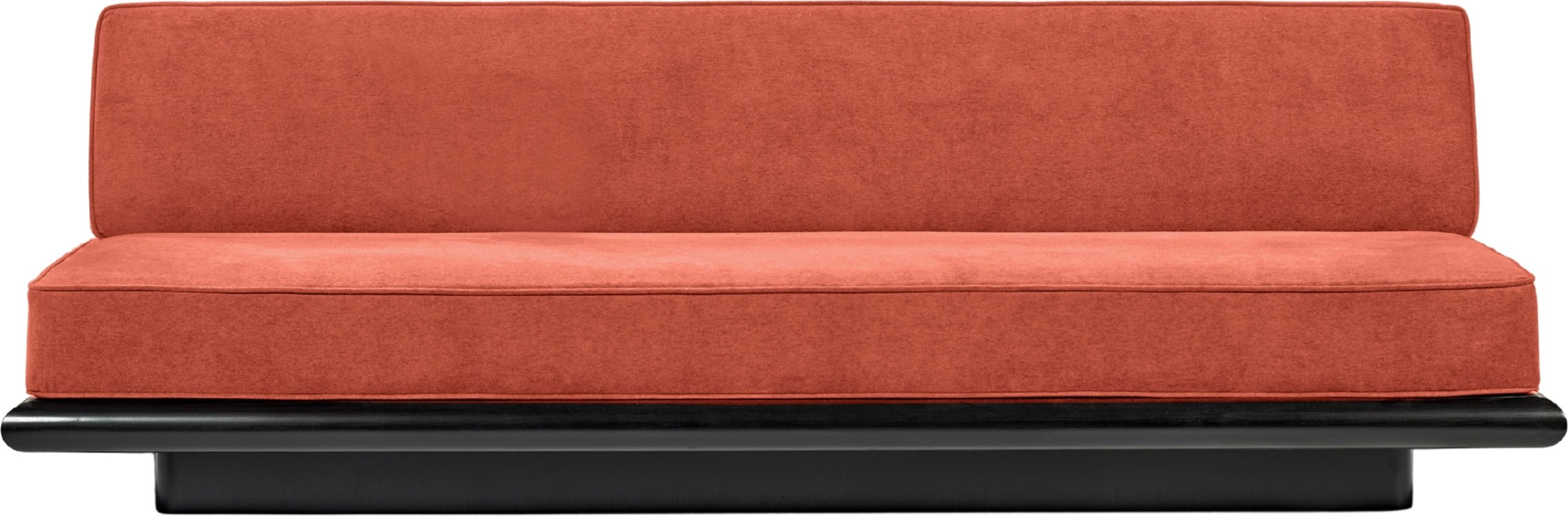 Sofa Ono 234 cm pomarańczowa drewno tulipanowca