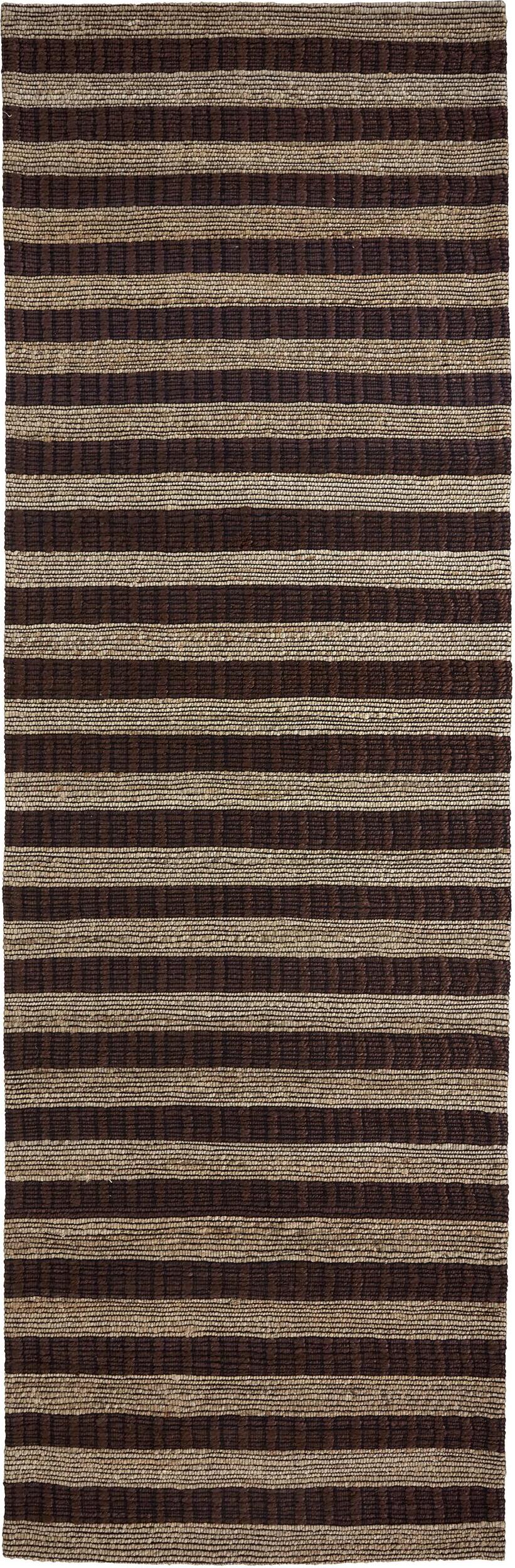 Dywan Block 90 x 300 cm brązowy