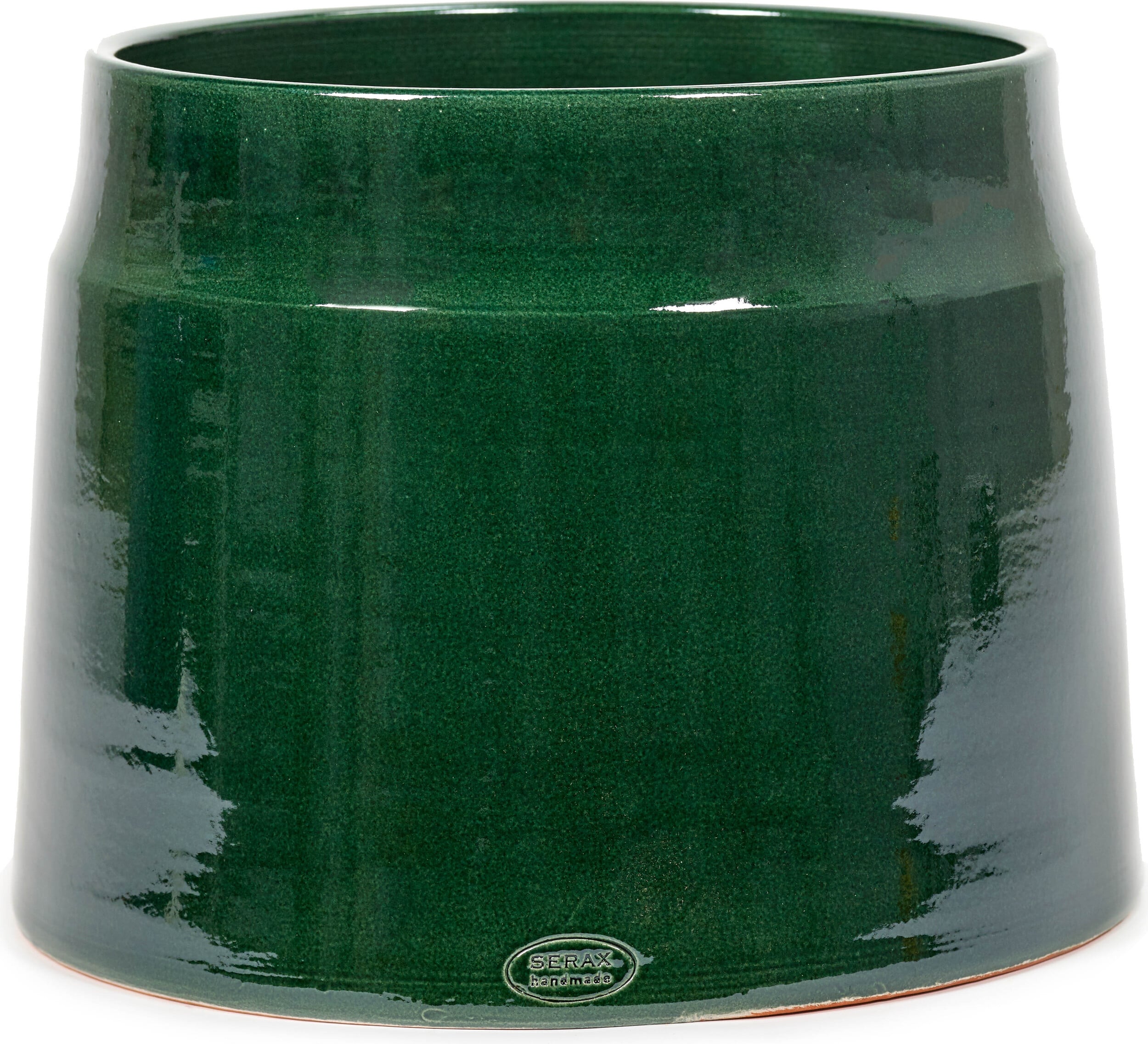 Osłonka na doniczkę Glazed Shades 36 cm leśna zieleń