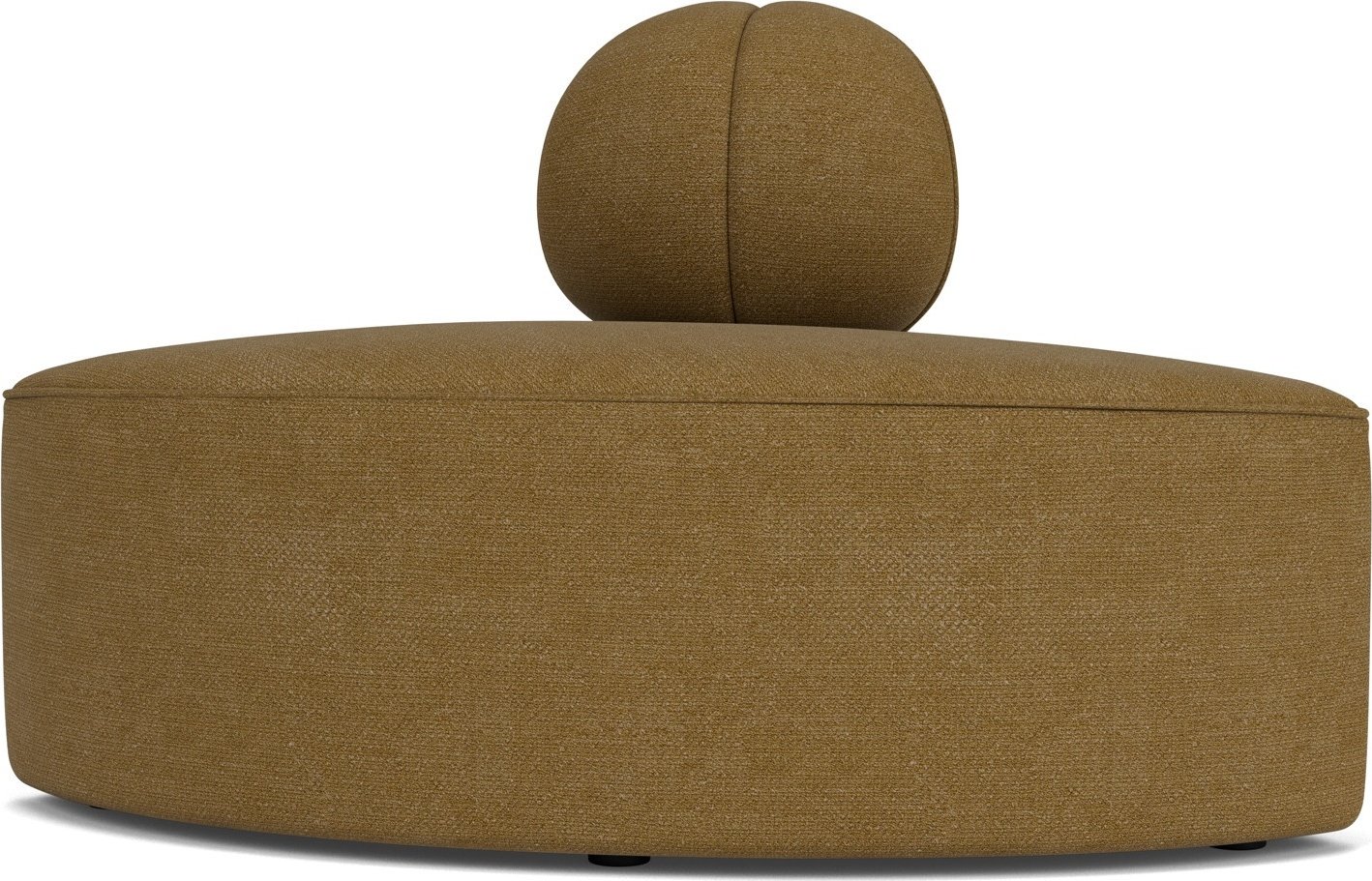 Narożnik prawostronny sofy modułowej Eave Seamline Convex Bouclé brązowy