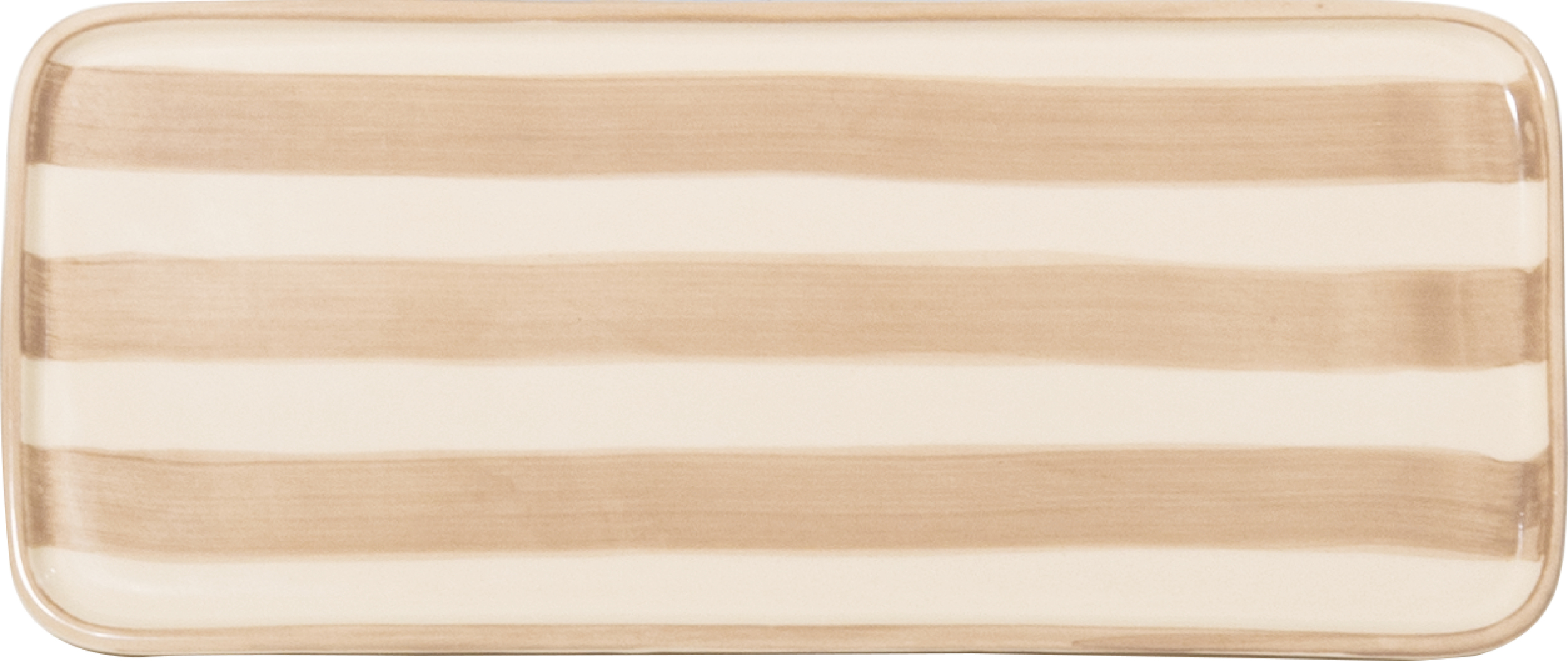 Talerz do serwowania Lido w paski 26,5 cm piaskowy