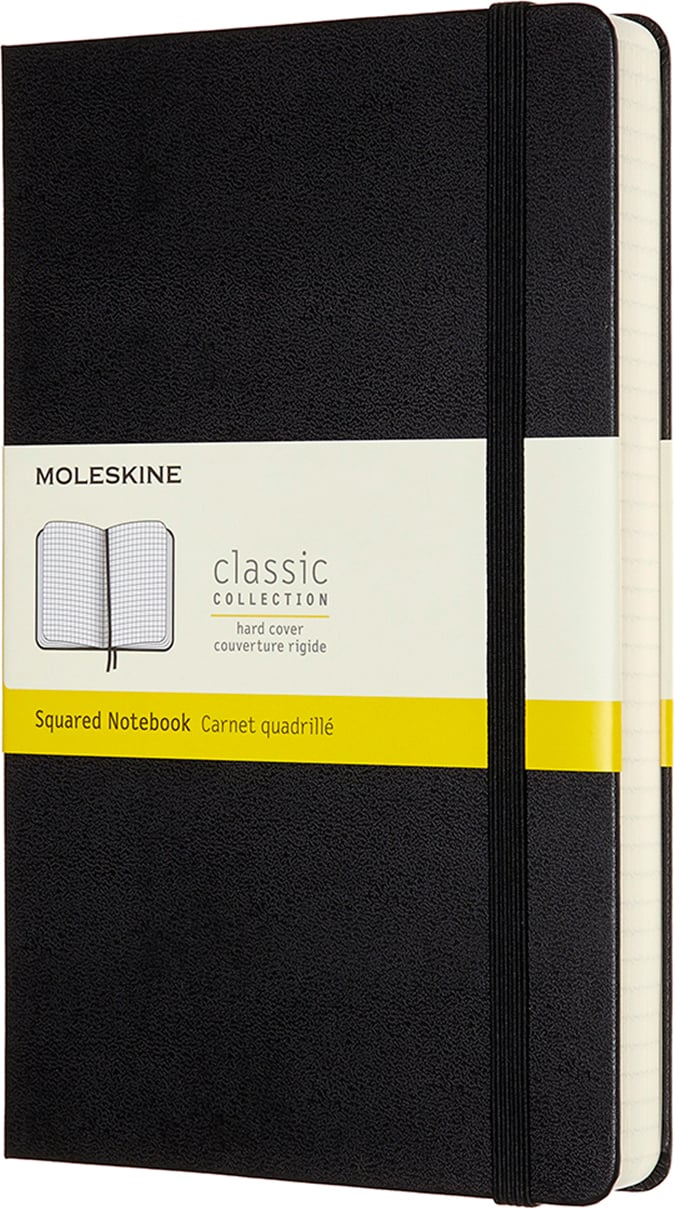 Notes w kratkę Moleskine Classic L 400 stron czarny twarda oprawa
