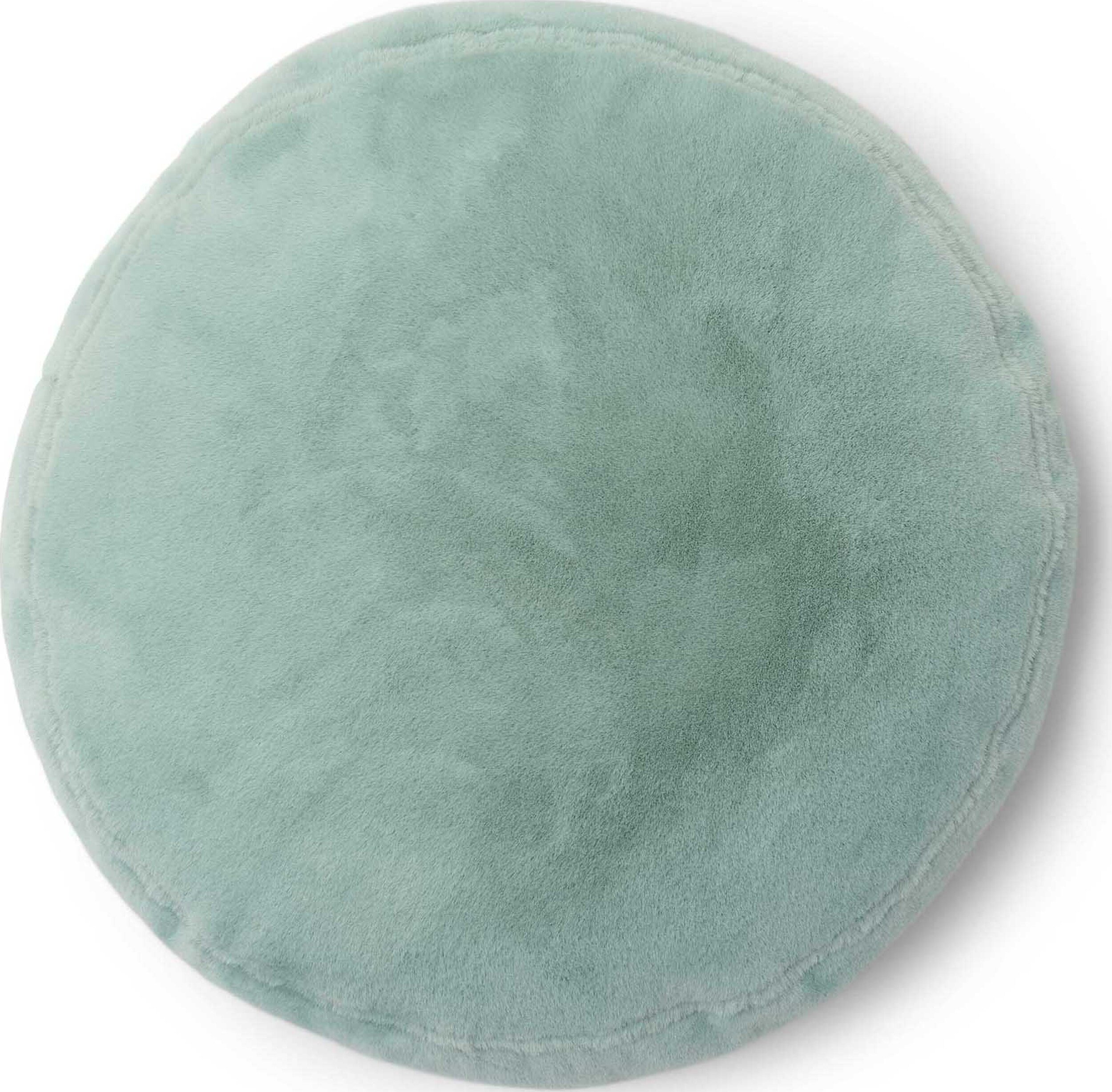 Poduszka dekoracyjna Mads Furry okrągła 45 cm jasnozielona