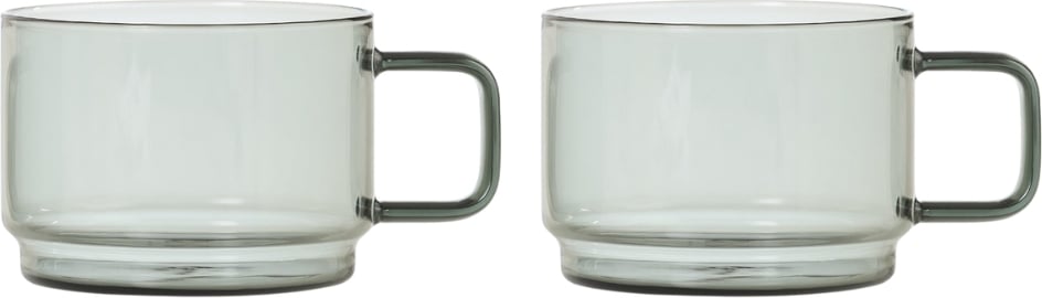 Filiżanki do kawy Impact 300 ml przezroczyste szare 2 szt.