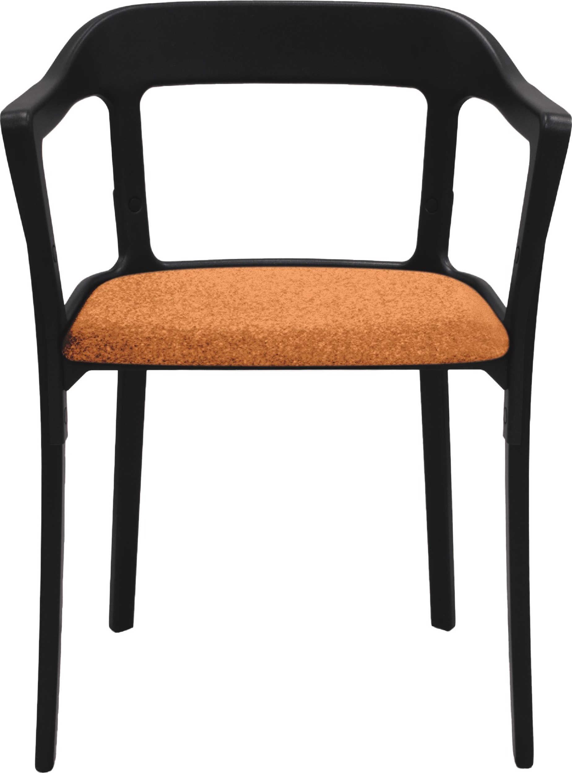 Krzesło Steelwood tapicerowane czarno-pomarańczowe