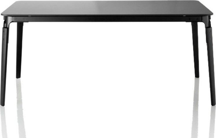 Stół Steelwood prostokątny rama czarna blat czarny