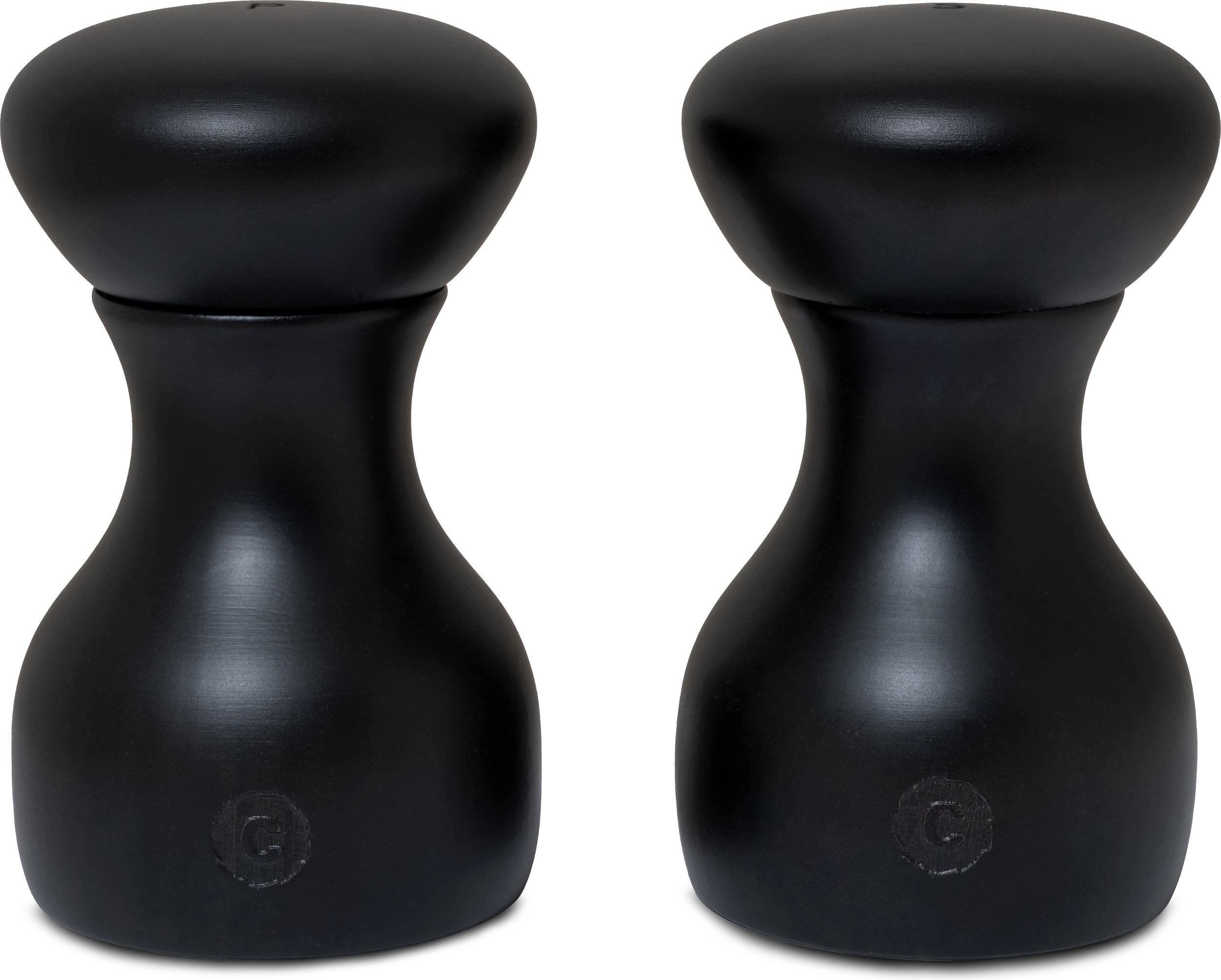 Młynki do soli i pieprzu Lyon czarne drewno bukowe 2 szt.