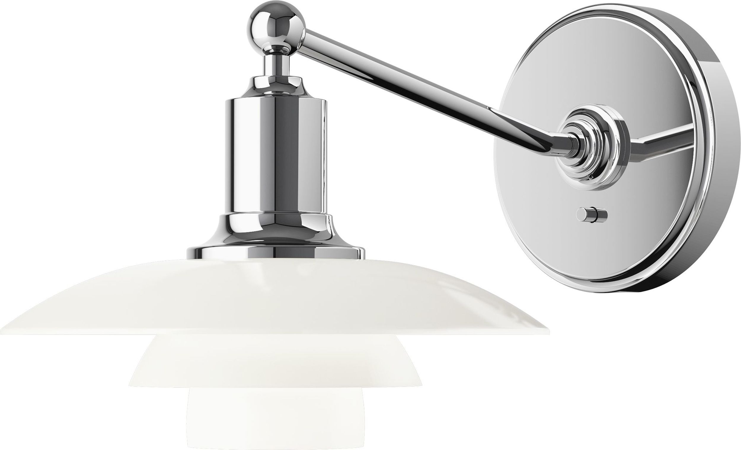 Kinkiet PH 20 cm chrom z włącznikiem, bez widocznego kabla