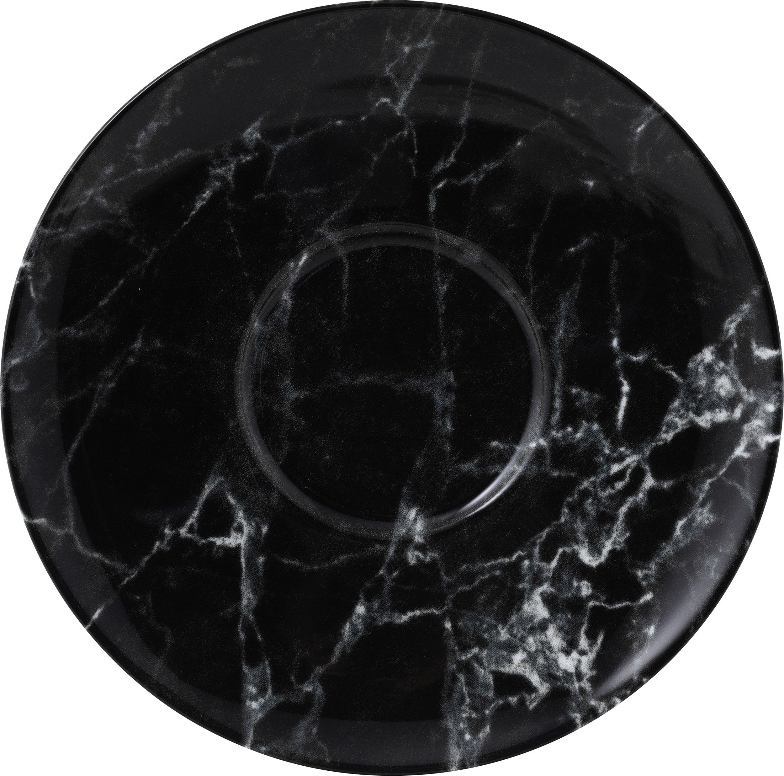 Spodek do filiżanki do kawy Marmory czarny
