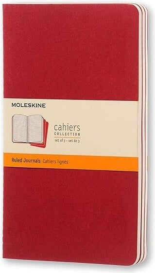 Zeszyty w linię Moleskine Cahier L bordowe 3 szt.