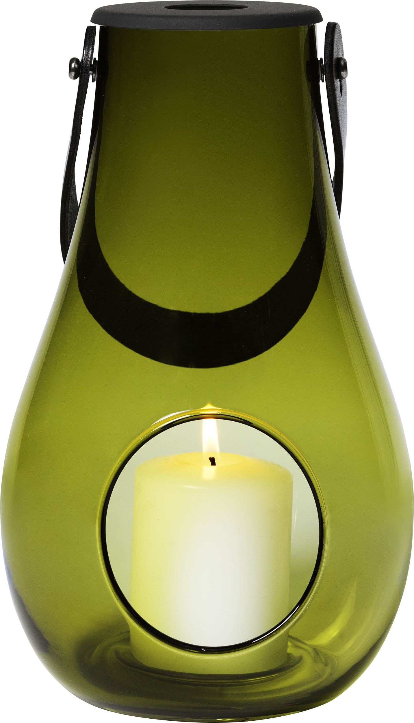 Lampion Design With Light 25 cm oliwkowy