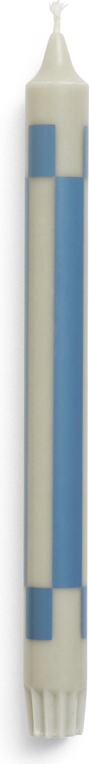 Świeca Hay Pattern szachownica szaro-niebieska