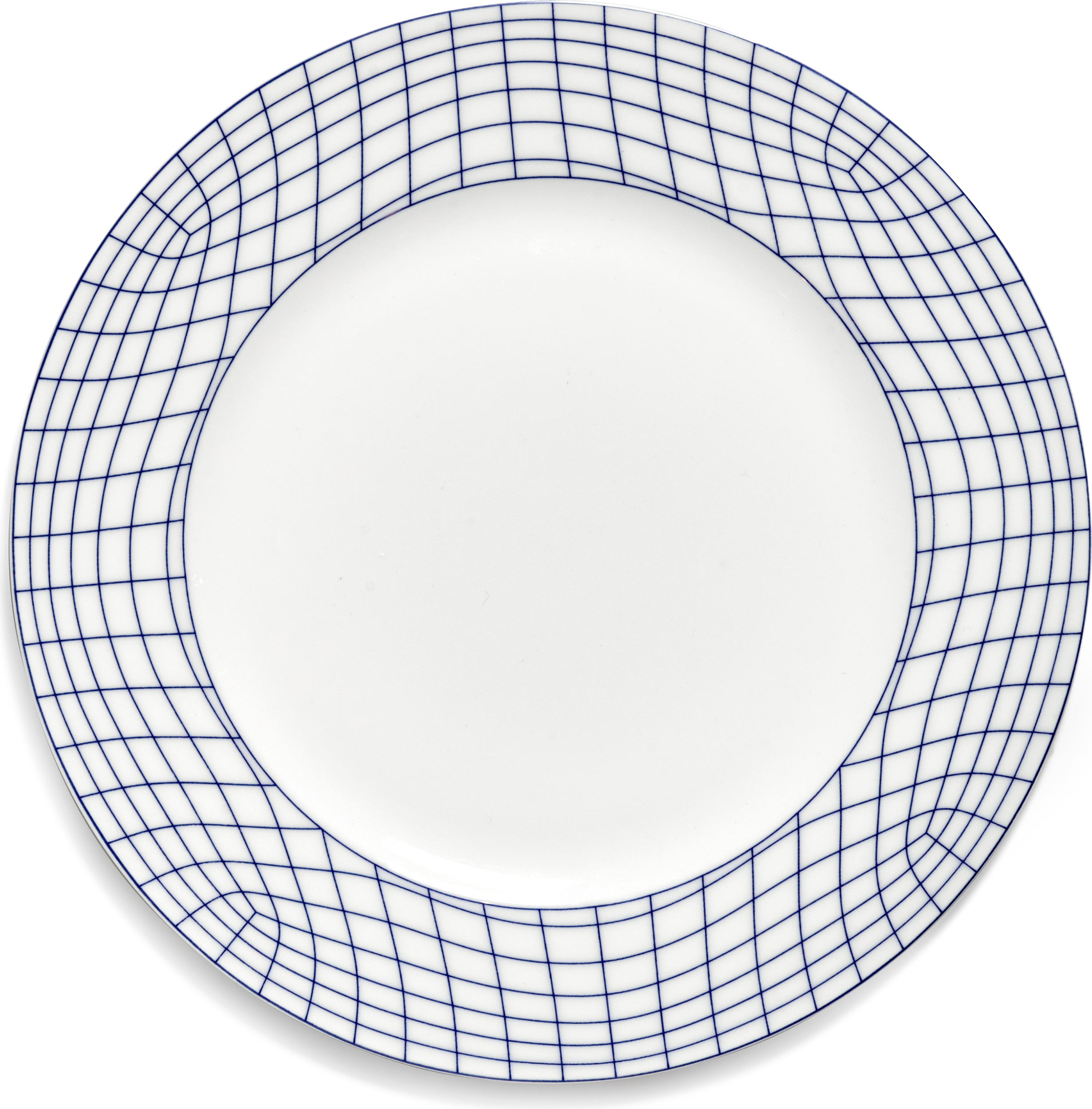 Talerz obiadowy Nido 24 cm biało-niebieski