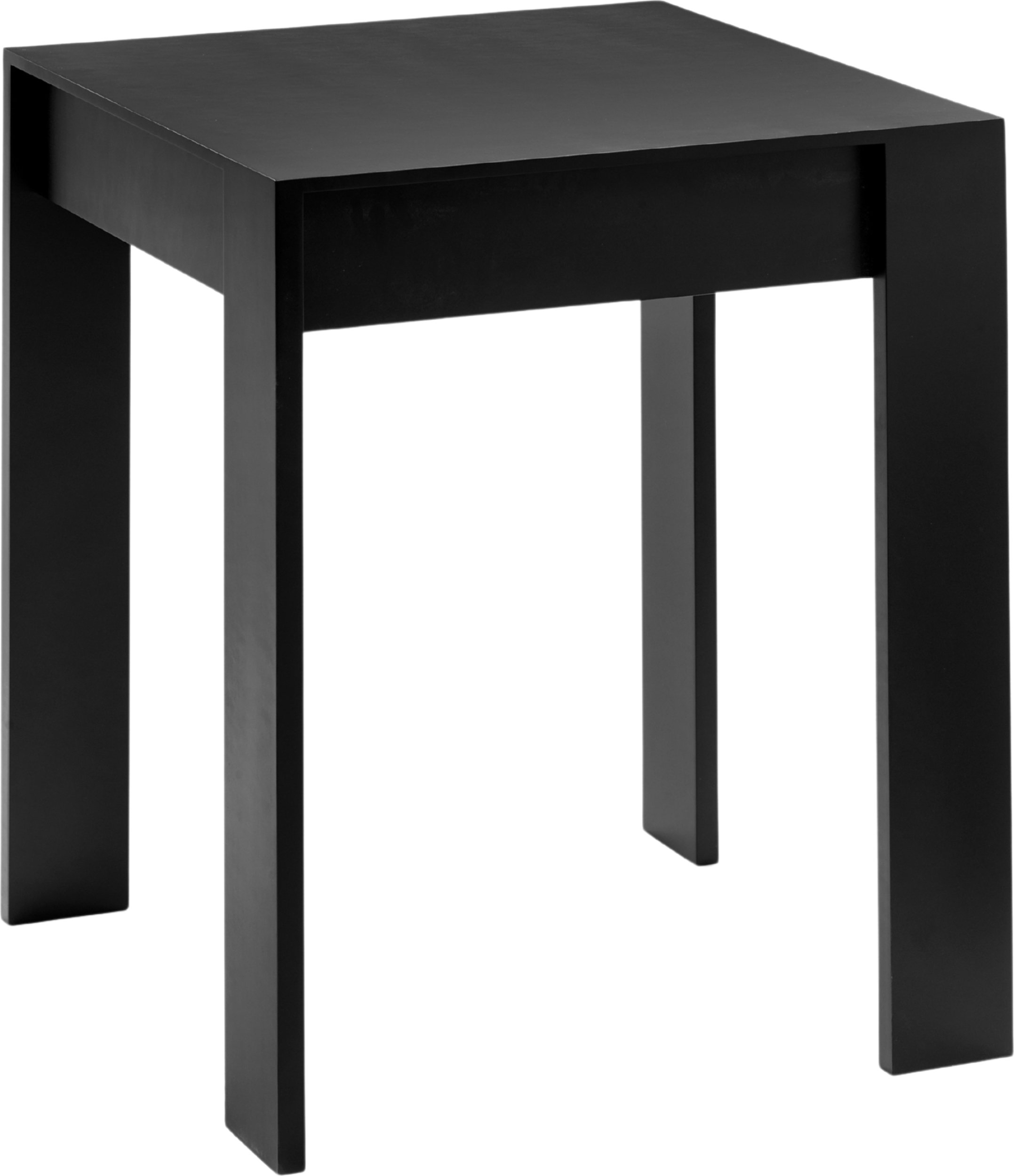 Stolik boczny Malé 56 x 56 cm czarny drewno bukowe