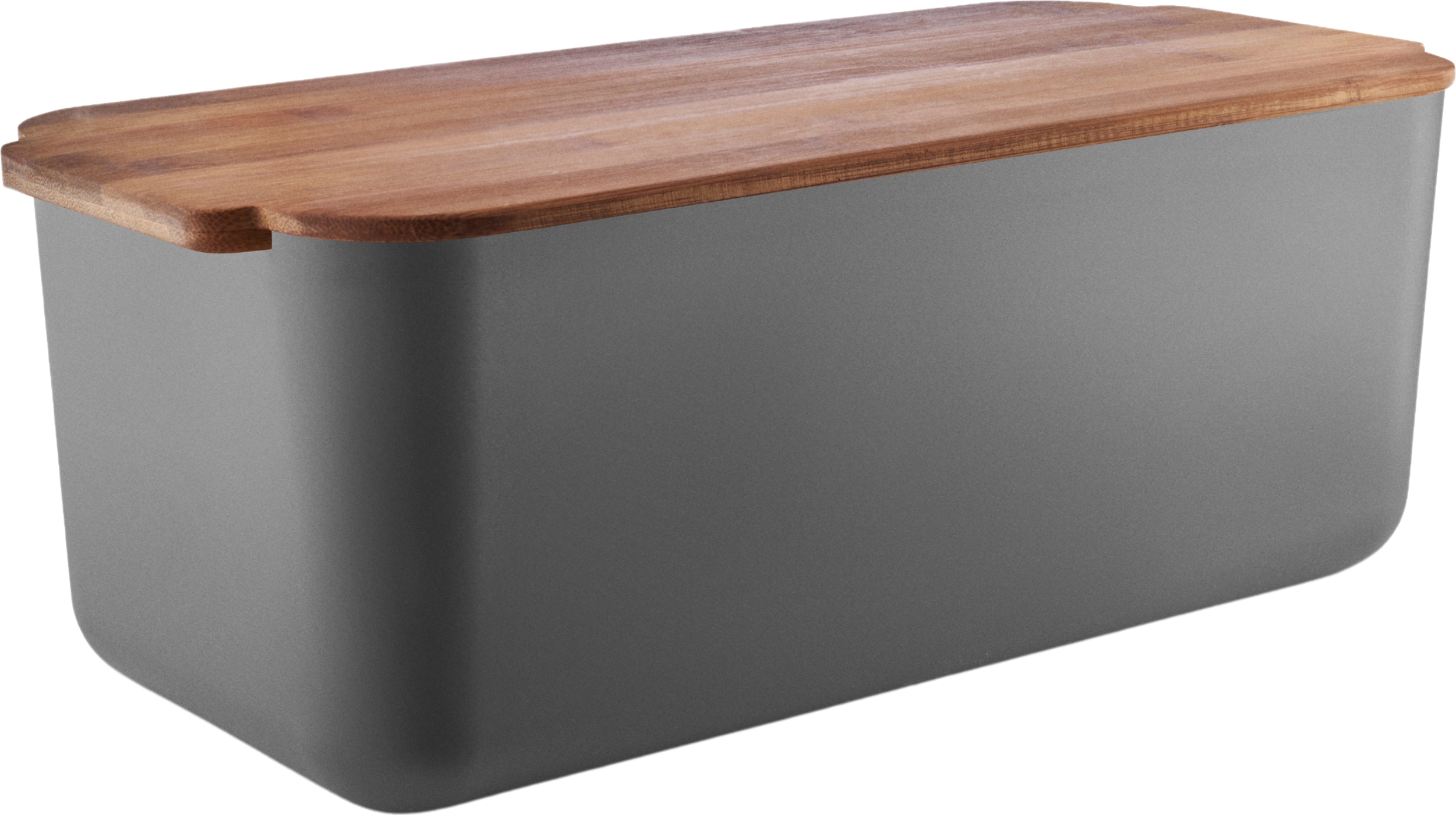 Pojemnik na pieczywo Eva Solo szary z bambusową pokrywką